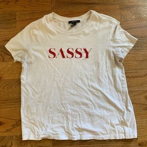 Sassy White T- Shirt